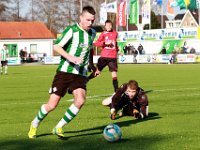 006 2016 Genemuiden Broekster Boys  27-02-2016: Voetbal: SC Genemuiden v Broekster Boys: Genemuiden/Tjeerd Korf (l) of Genemuiden, Jakko Veldstra (r) of broekster Boys/8e finale KNVB beker district Noord